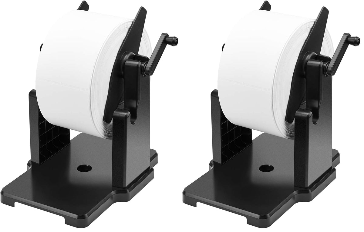 MUNBYN External Rolls Label Holder, 2 in 1 Fan-Fold Stack Paper Holder for Desktop Thermal Label Printer (Pack of 2) Large (Pack of 2)
