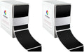 Two packs of ChromaLabel 2x3 inch black permanent color-coding rectangle labels, 250 labels per dispenser box.