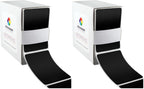 Two packs of ChromaLabel 2x3 inch black permanent color-coding rectangle labels, 250 labels per dispenser box.