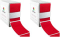 ChromaLabel red 2x3 inch permanent color-code rectangle labels in a dispenser box, pack of 2 for organizing and labeling.