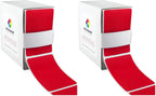 ChromaLabel red 2x3 inch permanent color-code rectangle labels in a dispenser box, pack of 2 for organizing and labeling.
