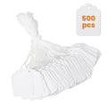 500 Pcs Goefun 1.8x1.4-inch White Price Tags with String Attached 500
