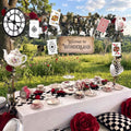Yinkin 14 Set Wonderland Tea Party Decor Wonderland Photo Backdrop Ornament