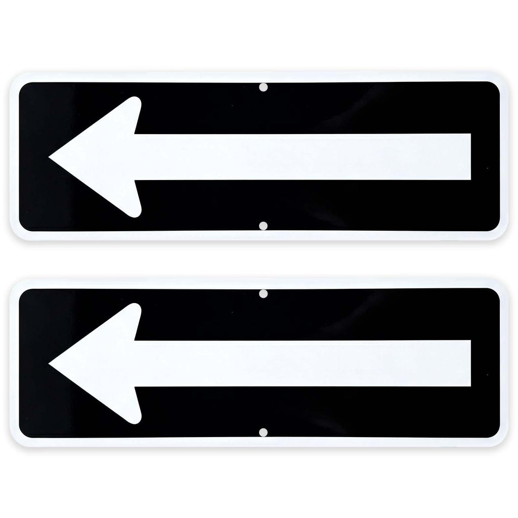 2 Pack Left Right Arrow Signs,Reflective Aluminum Directional Sign