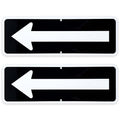 2 Pack Left Right Arrow Signs,Reflective Aluminum Directional Sign