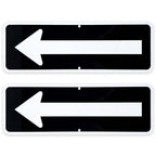2 Pack Left Right Arrow Signs,Reflective Aluminum Directional Sign