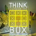 Horseneon Think Outside The Box Neon Sign Classroom Neon Light for Student
