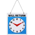Out to Lunch Signs for Office Door, Will Return Clock Sign