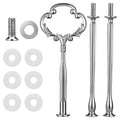 Silver Tiered Tray Hardware 3 Tier Serving Tray Cake Stand