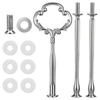 Silver Tiered Tray Hardware 3 Tier Serving Tray Cake Stand