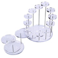 Cupcake Stand Acrylic Display Stand for Jewelry/Cake Transparent Dessert Rack Wedding Birthday Party Decoration Tools (white,12circles) white 12circles