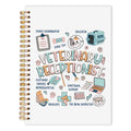 Veterinary Receptionist Gifts Notebook Journal, Vet Tech Week Gifts, Veterinary Medicine Technician Assistant Gift Hardcover Spiral Notebook 5.5x8.3 Inch
