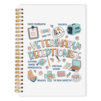Veterinary Receptionist Gifts Notebook Journal, Vet Tech Week Gifts, Veterinary Medicine Technician Assistant Gift Hardcover Spiral Notebook 5.5x8.3 Inch