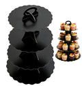 amzwkt 4-Tier Black Cardboard Cupcake Stand 1