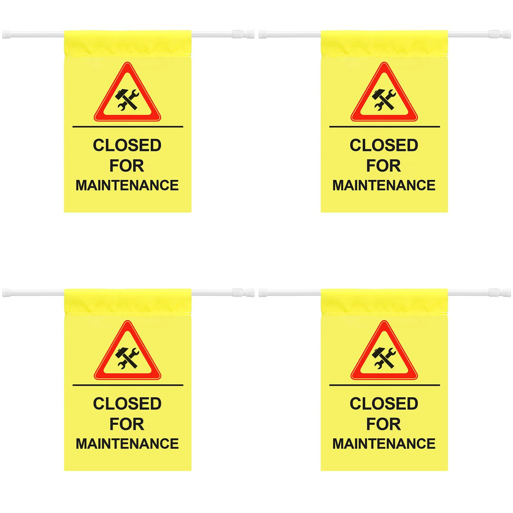 Fanfanwin 4 Pcs Restroom Closed for Maintenance Sign Hanging Safety Sign