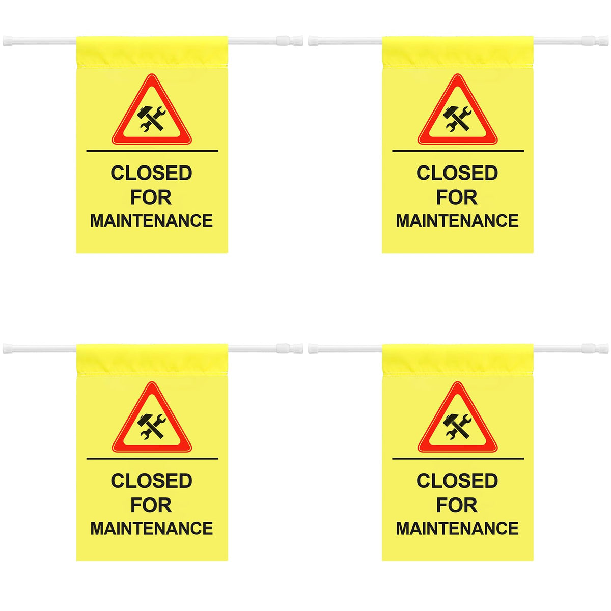 Fanfanwin 4 Pcs Restroom Closed for Maintenance Sign Hanging Safety Sign