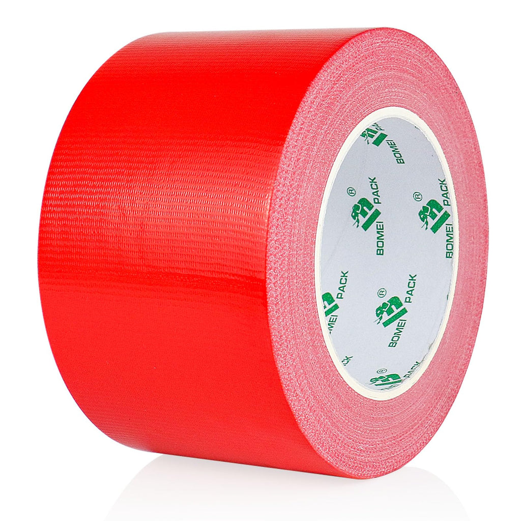 BOMEI PACK 3 Inch Red Duct Tape Waterproof,Heavy Duty,3 Inch x 35 Yards,9 Mil Industrial Grade Yellow Duct,No Residue,Strong,Flexible and All Weather,Professional for Indoor & Outdoor Use