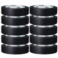 Black BookGuard 1-inch binding repair tape on a roll, ideal for bookbinding repairs, shown in a case of 10 rolls.