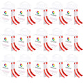 ChromaLabel 1.37-inch red and white imprinted evidence tape stickers on dispenser box, tamper-evident crime scene tape, 15 rolls.