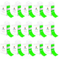 ChromaLabel fluorescent green 2x3 inch rectangle color-coding labels with adhesive, 250 per box, in a case of 15 for organizational use.