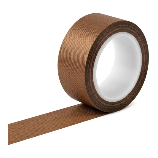 High-Temperature PTFE Fiberglass Tape，1" x 33ft x 0.18mm Heat Resistant Low Friction Tape for Heat Sealers, Rollers，Vacuum Sealer Machine,Hand and Impulse Sealers