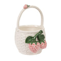 Creative Co-Op Stoneware Strawberry Basket Container