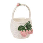 Creative Co-Op Stoneware Strawberry Basket Container