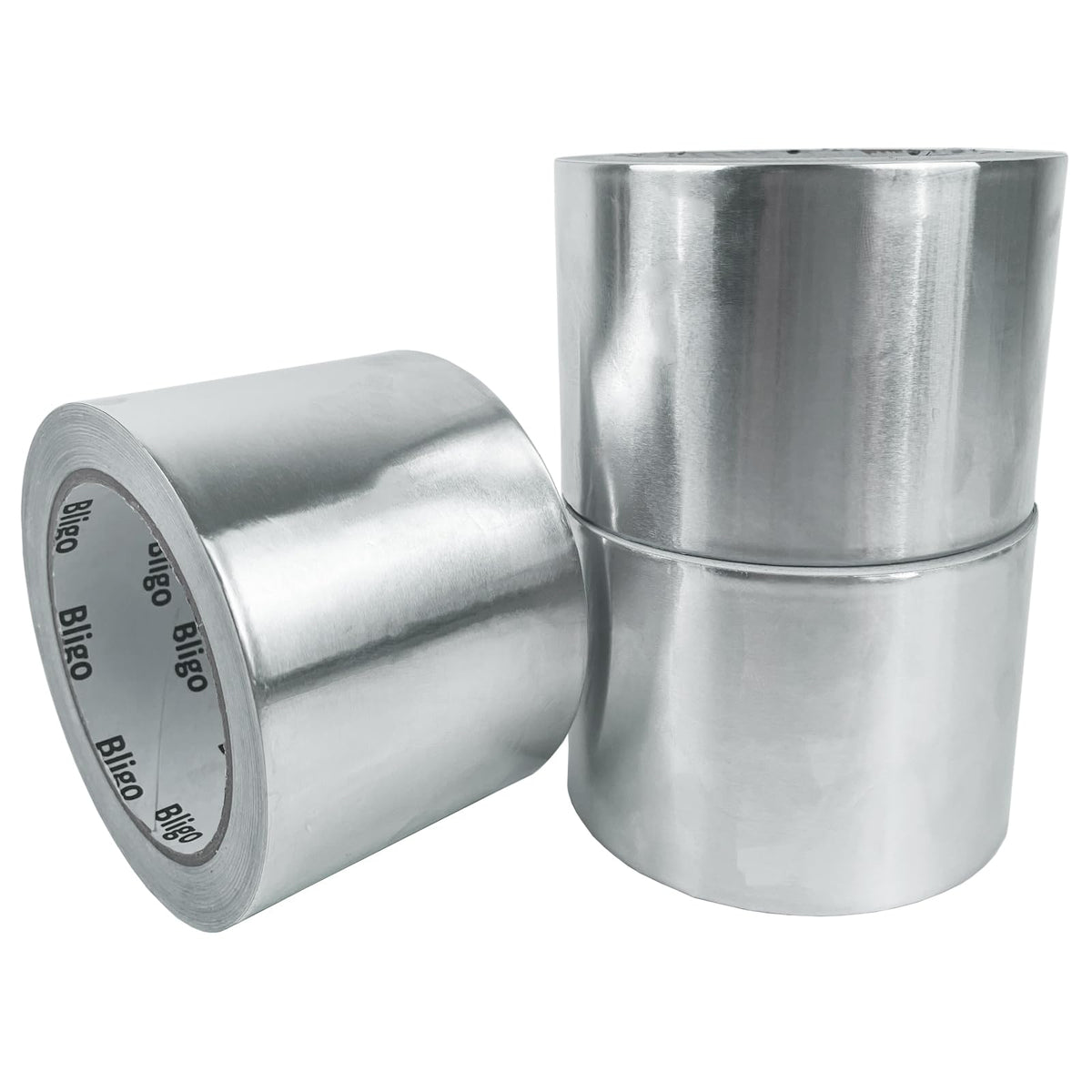 3 Pack Aluminum Foil Tape 3 Inch x 225 Feet Total, Heavy Duty Waterproof HVAC Tape, High Temperature Resistant Metal Tape for Ductwork, Dryer Vent, Pipe Insulation, Sealing & Patching 3 inch x 75Ft x 3-Pack