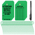30 Pcs Scaffold Status Tag, 5.75'' x 3.25'' x 0.01'' Attention