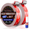 Heavy Duty Permanent Bond Double Sided Tape, Heat Resistant 2-Rolls 5/8" / 15mm Width