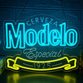 Beer Neon Sign for Wall Decor Dimmable Beer LED Neon Light for Man Cave Blue-b