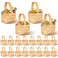 20 Pack Small Basket with Handle, Mini Wicker Basket for Wedding Party