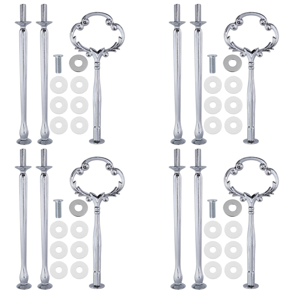 Quluxe 4 Pcs 3 Tier Cake Plate Stand Handle Fitting Hardware