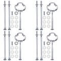 Quluxe 4 Pcs 3 Tier Cake Plate Stand Handle Fitting Hardware