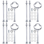 Quluxe 4 Pcs 3 Tier Cake Plate Stand Handle Fitting Hardware