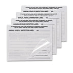 50-Pack Annual Vehicle Inspection Label Stickers, 2-Ply Strong Adhesive Vinyl, DOT Compliant Windshield Decals for Commercial Fleets, Trucks, Trailers, Car Dealerships & Auto Shops