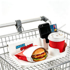Shopping Cart Serving Tray with Dual Cup Holders & Phone Holder
