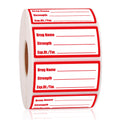 1200pcs Drug Name Stickers for Medication Containers 1x2 Inch