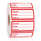 1200pcs Drug Name Stickers for Medication Containers 1x2 Inch