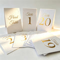 Wedding Table Numbers 1-20 with Head Table, 4" x 6" Table Numbers