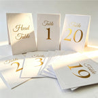 Wedding Table Numbers 1-20 with Head Table, 4" x 6" Table Numbers