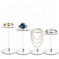 4 Pack Small Round Acrylic Display Risers Stands, Pedestal Stand 4