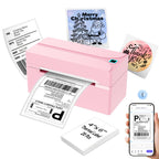 Bluetooth Thermal Label Printer,4x6 Shipping Label Printer Pink
