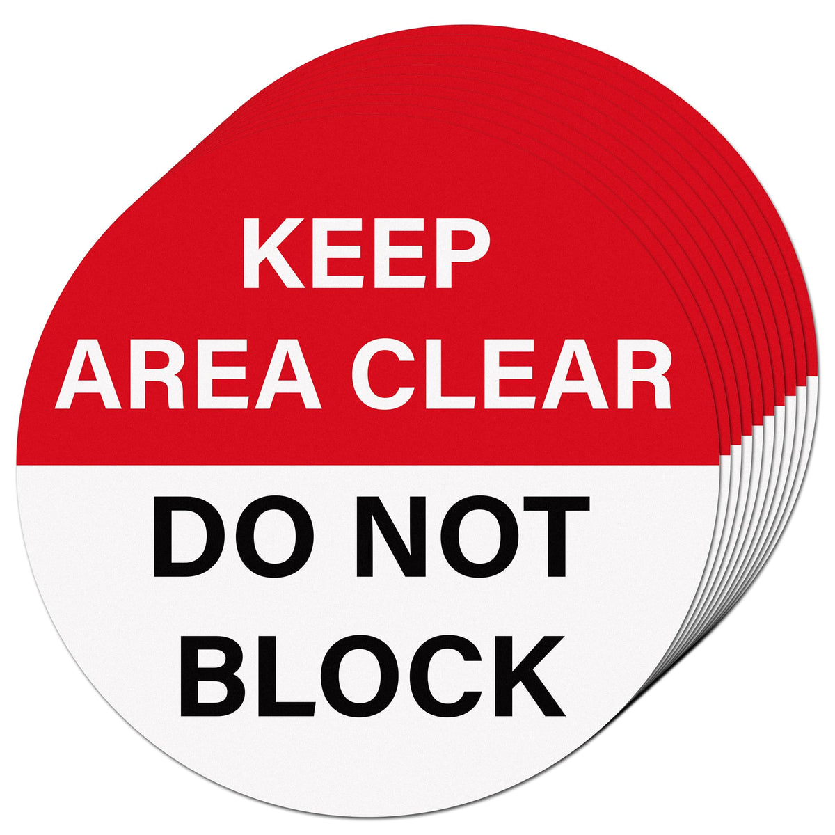 10 Pack 12"x12" Keep Area Clear Do Not Block Floor Sign Stickers Multicolor 10 Pack 12" Keep Area Clear Do Not Block