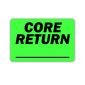 500 Core Return OSHA Receiving Labels – 3"x5" Rectangle Warehouse Labels