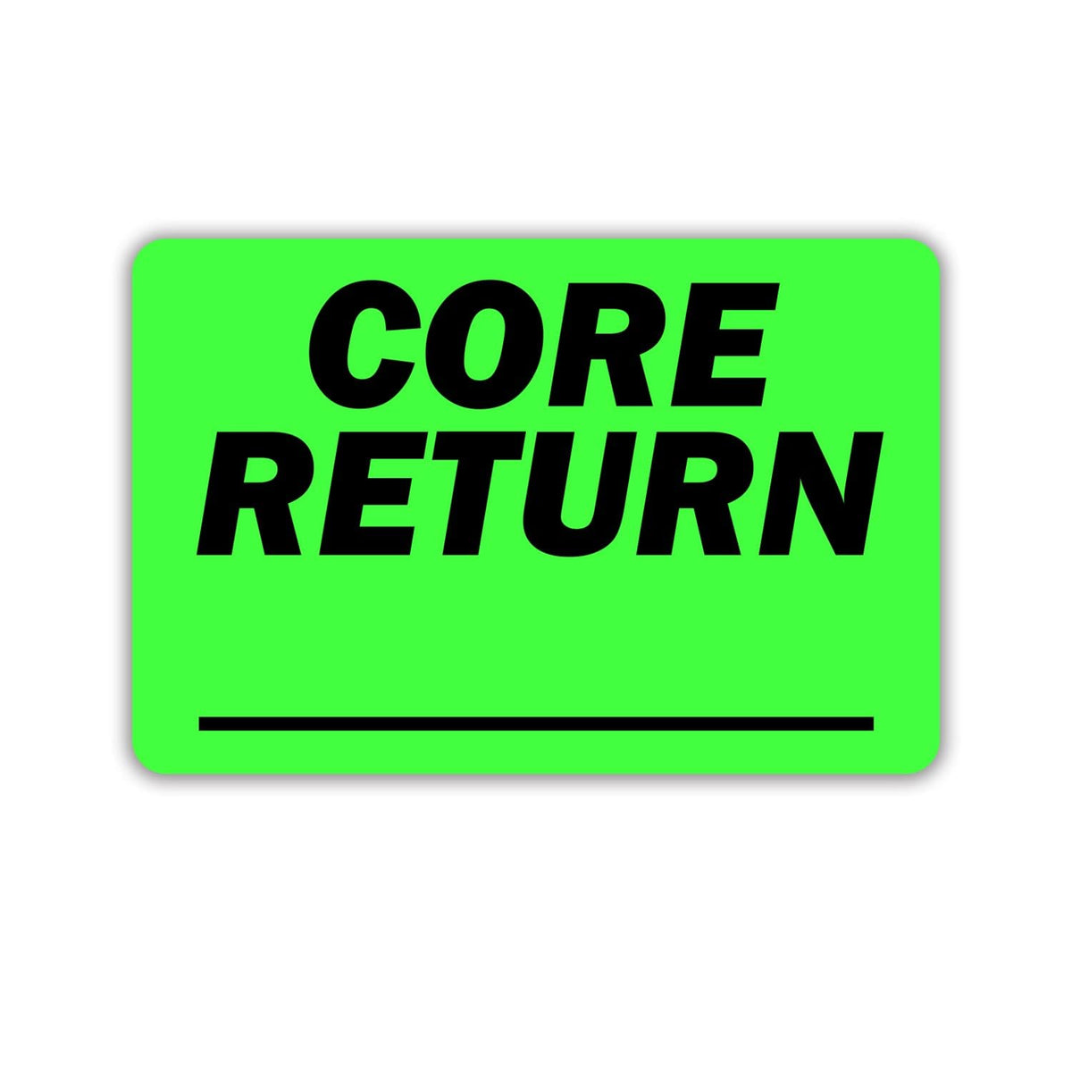 500 Core Return OSHA Receiving Labels – 3"x5" Rectangle Warehouse Labels