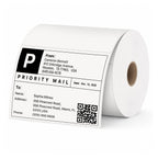 4" x 3" Direct Thermal Labels, White, 500 Labels/Roll
