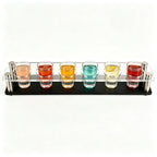 Toyvian Acrylic Shot Glass Holder Tray, 6 Slots Heavy Duty Shot Glasses Server Rack Carrier for Bar Home Gathering Party Festival Nightclub