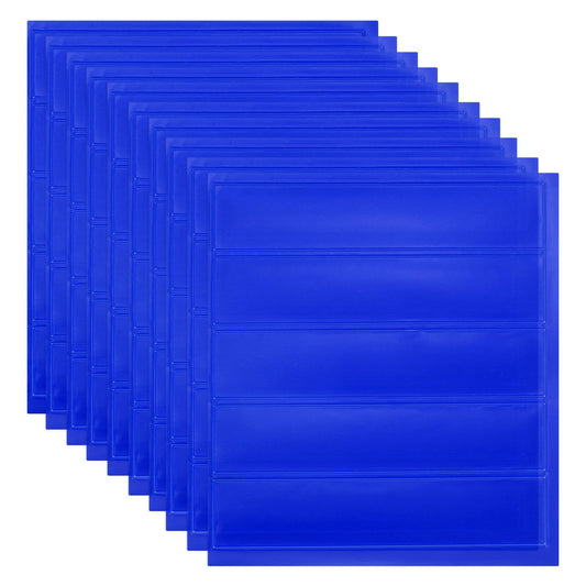 PATIKIL Hard Hat Reflective Stickers, (5 x 6 Inch, Blue) (10 Pcs), Retro Reflective Safety Tape Durable Adhesive Helmet Stickers, Suit for - Hard Hats/Helmets/Mailboxes