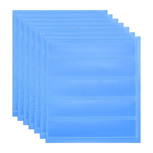 PATIKIL Hard Hat Reflective Stickers, (5 x 6 Inch, Light Blue) (7 Pcs), Retro Reflective Safety Tape Durable Adhesive Helmet Stickers, Suit for - Hard Hats/Helmets/Mailboxes
